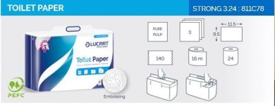 Lucart Strong 3.24 toalettpapír 3 rétegű