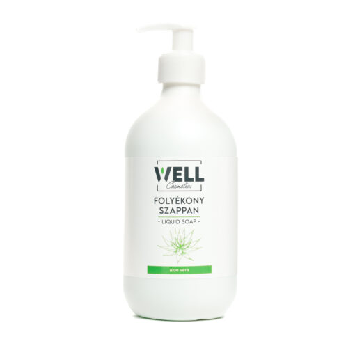 WELL FOLYÉKONY SZAPPAN 500ml pumpás aloe vera